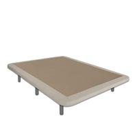 Ventadecolchones - Base Tapizada Drago con 5 Barras transversales | Marco en Tela Antimanchas Crudo | con 6 Patas de 27 cm | 105 x 190 cm