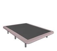 Ventadecolchones - Base Tapizada Drago con 5 Barras transversales | Marco en Tela Antimanchas Rosa | con 6 Patas de 27 cm | 105 x 190 cm