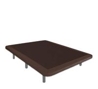 Ventadecolchones - Base Tapizada Drago con 5 Barras transversales | Marco en Tela Antimanchas Wengué | con 6 Patas de 27 cm | 105 x 190 cm