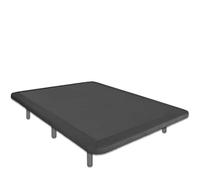 Ventadecolchones - Base Tapizada Drago con 7 Barras transversales | Marco en Tela Antimanchas Gris Antracita | con 7 Patas de 27 cm | 150 x 200 cm