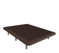 Ventadecolchones - Base Tapizada Drago con 7 Barras transversales | Marco en Tela Antimanchas Wengué | con 7 Patas de 27 cm | 150 x 190 cm