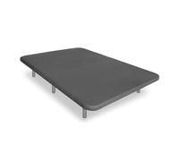Ventadecolchones - Base Tapizada Drago Reforzada con 6 Patas de 27 cm con 5 Barras transversales | 3D Gris | 105 x 220 cm