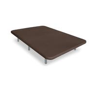 Ventadecolchones - Base Tapizada Drago Súper-Reforzada con 7 Patas de 27 cm con 7 Barras transversales | 3D Wengué | 135 x 190 cm
