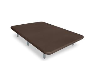 Ventadecolchones - Base Tapizada Drago Súper-Reforzada con 7 Patas de 27 cm con 7 Barras transversales | 3D Wengué | 135 x 190 cm