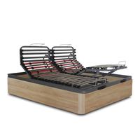 Ventadecolchones - Canapé Abatible de Madera Articulado con Mando Inalámbrico | con Subida y Montaje | Color Cambrian | 150 x 190 cm (1 canapé, 2 Camas Independientes)
