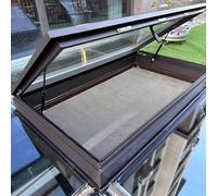 Ventana de aluminio con control remoto impermeable para techo eléctrico con doble capa templada para mejorar la iluminación y ventilación