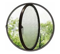Ventana de cobertizo con ventilación giratoria de 360°, transparente templado con aleación de aluminio, diseño de ondas de agua, 70 cm para una mejor ventilación y luz natural