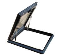 Ventana de Techo con ventilación Manual y visión multiángulo, Marco de aleación de Aluminio y Vidrio Templado para una Mejor ventilación del sótano y el ático.