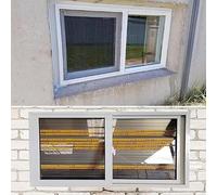 Ventana de tolva de montaje F para casas y sótanos de vinilo blanco (43 x 28 pulgadas) perfecto para privacidad y ventilación. Tamaños personalizados de 20 a 50 pulgadas para mejorar t & Sle