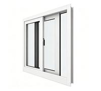 Ventana del Sótano con Cristal Templado Aislante de Acristalamiento y Mosquitera de Malla para Cuarto de Baño, Hogar y Garaje(W80cm xH50cm)