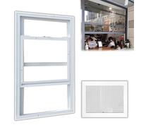 Ventana deslizante de ternera de bajo consumo para sótano de 55,88 x 78,7 cm, aluminio blanco C, ventana de repuesto para el hogar, tamaños disponibles de 6,223 cm