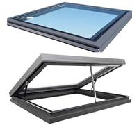 Ventana eléctrica de doble capa con control remoto, ventana de techo templado para iluminación y ventilación, 90 x 50 cm / 35.4x19.7in, fácil instalación, ideal para hogares