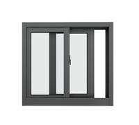 Ventana Horizontal Corredera Aluminio, Manilla Fácil Instalar, Vidrio Templado - para Cobertizo Jardín, Trastero, Protección Antirrobo(Black,36x16"/91x41CM)