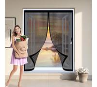 Ventana Magnética 95 x 125 cm Varios Tallas, Cierre Automático, No Requiere Herramientas, Mantiene El Aire Fresco Ventana con Mosquitera Magnética para Todas Las, Negro