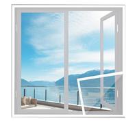 Ventana mosquitera 55x60cm Blanco Mosquiteras Para Puertas Correderas S Fácil De Instalar para Puerta de Sala/Balcón/Patio
