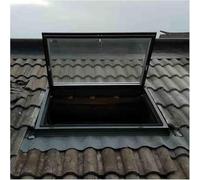 ventanas Ventana de las tapas del tejado del tragaluz de la portilla del tejado de la aleación de aluminio con el puntal del choque del gas for el sótano del ático del almacén claraboya(78 * 98cm)