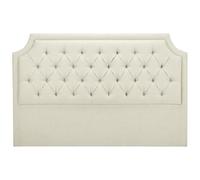 Vente-unique-Cabecero Acolchado 150 cm - Tela - Beige - JOHENE