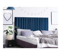 Vente-unique - Cabecero cama SARAH - 160 cm - Terciopelo - Azul noche Blue