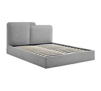 Vente-unique-CanapÈ abatible 140 x 190 cm - Pana - Gris - NAYOLA