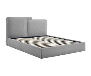 Vente-unique-CanapÈ abatible 140 x 190 cm - Pana - Gris - NAYOLA