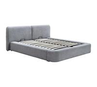 Vente-unique-CanapÈ abatible 140 x 190 cm - Tela - Gris - JUDALO de Maison CÈphy