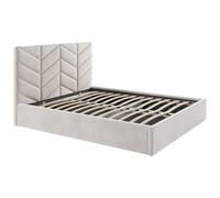 Vente-unique-Canapé abatible 140 x 190 cm - Tela Texturizada - Crema - JUSTANI