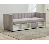 Vente-unique-Canapé abatible Banco 80 x 200 cm - Tela - Topo - LAOZIA