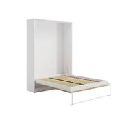 Vente-unique - Lit 2 Personnes Avec sommier - 140 x 200 cm - Naturel Clair, Blanc - BEGANIO