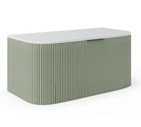 Vente-unique-Mueble de baÒo para Lavabo Flotante- Verde Mate - 100 cm - LOMERI