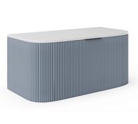 Vente-unique-Mueble de baÒo para Lavabo suspendido - Azul Mate - 100 cm - LOMERI