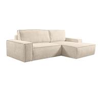 Vente-unique Sconosciuto ñ Sof· Cama esquinero de Tejido bouclette Beige ñ Esquina Derecha ñ Amelia di Pascal MORABITO