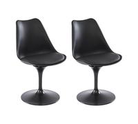 Vente-unique - Silla 2-Set Xafy - Polipropileno - negro