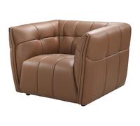 Vente-unique - Sillón clásico 1 Plaza Dugori - 100% Piel - Camel