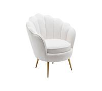 Vente-unique-Sillón Concha de Tela bou lanco LALEA