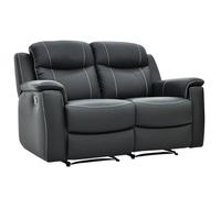 Vente-unique-Sofá 2 plazas Relax Evasion de Piel - Gris