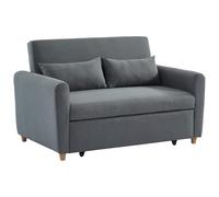 Vente-unique - Sofá Cama 2 plazas Ayla - poliéster - Gris