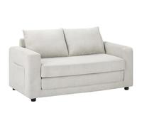 Vente-unique - Sofá Cama 2 plazas Mirto - Terciopelo - Beige