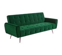 Vente-unique - Sofá Cama 3 plazas Polani - poliéster - Verde Pino