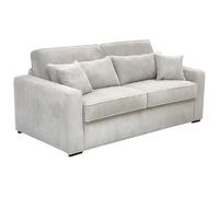Vente-unique - Sofá Cama 4 plazas Mondovi - Terciopelo - Beige