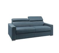 Vente-unique - Sofá Cama 4 plazas - poliéster - Azul