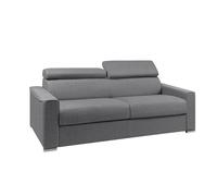 Vente-unique - Sofá Cama 4 plazas - poliéster - Gris