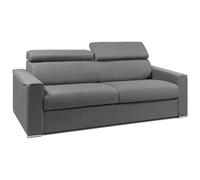 Vente-unique - Sofá Cama 4 plazas - poliéster - Gris