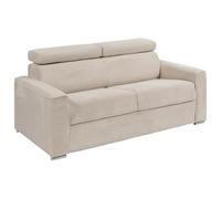 Vente-unique - Sofá Cama 4 plazas - Terciopelo - Beige