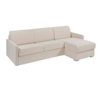 Vente-unique - Sofá Cama esquinero y Reversible de Tela Beige - Cama de 160 cm - ColchÛn 14 cm - CALIFE