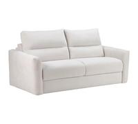 Vente-unique - Sofá de 4 plazas extensible Express en tela de chenilla beige. Superficie de descanso de 160 cm. Colchón de 16 cm. Dovena de Maison Céphy