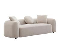 Vente-unique - Sofá Fijo 3 plazas Oxila - poliéster - Beige
