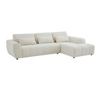 Vente-unique - Sofá Fijo 6 plazas Fabarto - poliéster - Beige