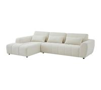 Vente-unique - Sofá Fijo 6 plazas Fabarto - poliéster - Beige