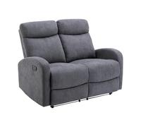 Vente-unique - Sofá Relax 2 plazas Evelyn - poliéster - Gris