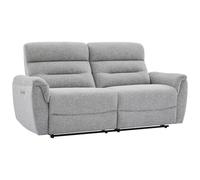 Vente-unique - Sofá Relax 3 plazas Brevio - poliéster - Gris